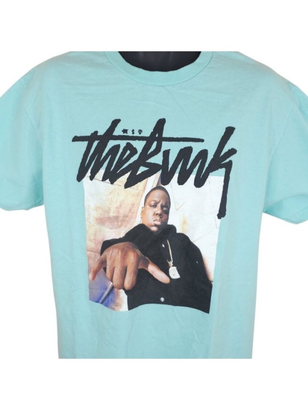 Biggie Smalls T Shirt Mens Size Large Blue Notorious BIG Rap Hip Hop